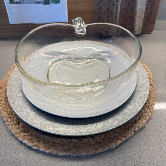 Vintage Apple-Shaped Serving Bowl – Hazel Atlas Style – Mid-Century - Vintage! - Picture 4 of 10